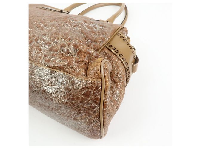 FENDI Borsa Tote Ethnico in pelle Borsa a spalla Camel 8BN162 - vista 12
