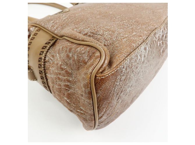 FENDI Borsa Tote Ethnico in pelle Borsa a spalla Camel 8BN162 - vista 13