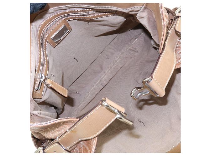 FENDI Borsa Tote Ethnico in pelle Borsa a spalla Camel 8BN162 - vista 19