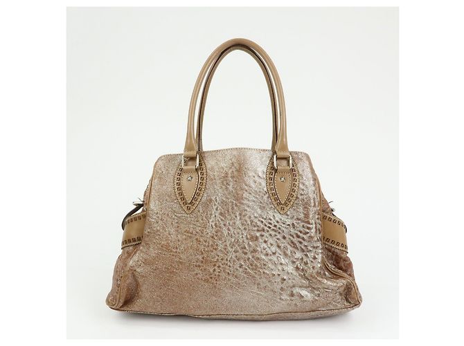 FENDI Borsa Tote Ethnico in pelle Borsa a spalla Camel 8BN162 - vista 2