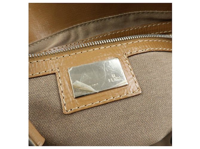 FENDI Borsa Tote Ethnico in pelle Borsa a spalla Camel 8BN162 - vista 21