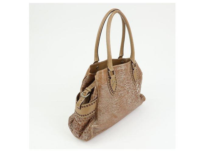 FENDI Borsa Tote Ethnico in pelle Borsa a spalla Camel 8BN162 - vista 4