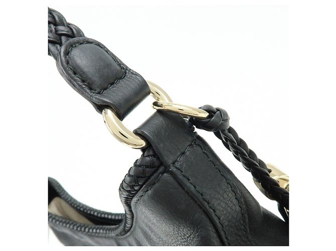 Borsa a tracolla GUCCI Marrakech in pelle Nera 257026 - vista 10