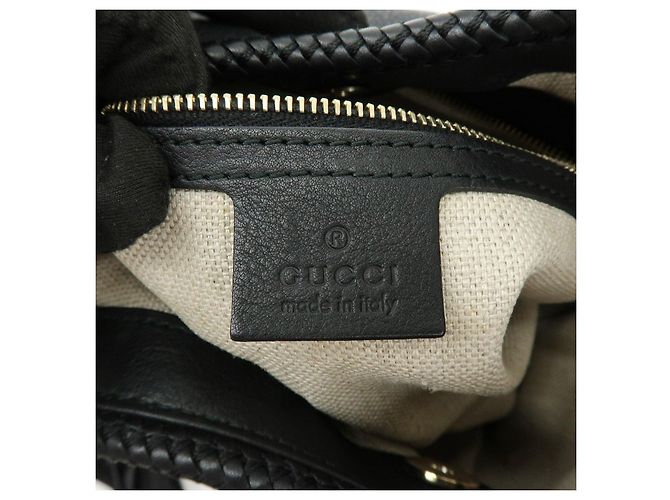 Borsa a tracolla GUCCI Marrakech in pelle Nera 257026 - vista 24