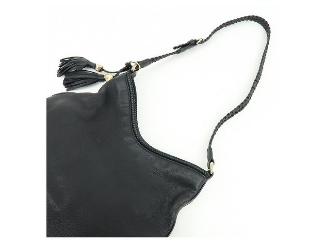Borsa a tracolla GUCCI Marrakech in pelle Nera 257026 - vista 6