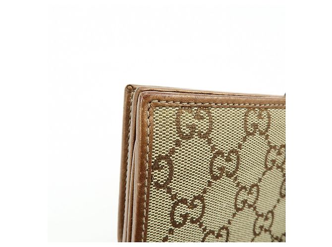 GUCCI Interlocking G GG Canvas Leder Long Wallet Light Brown - Ansicht 10
