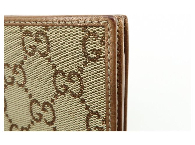 GUCCI Interlocking G GG Canvas Leder Long Wallet Light Brown - Ansicht 13