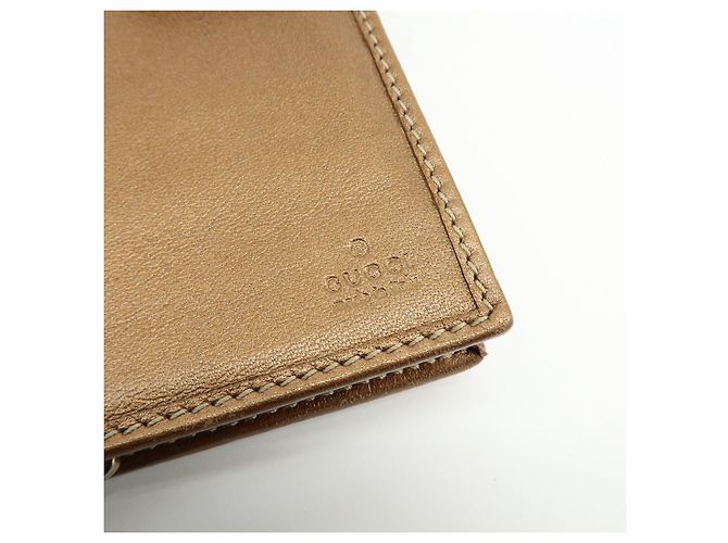 GUCCI Interlocking G GG Canvas Leder Long Wallet Light Brown - Ansicht 22