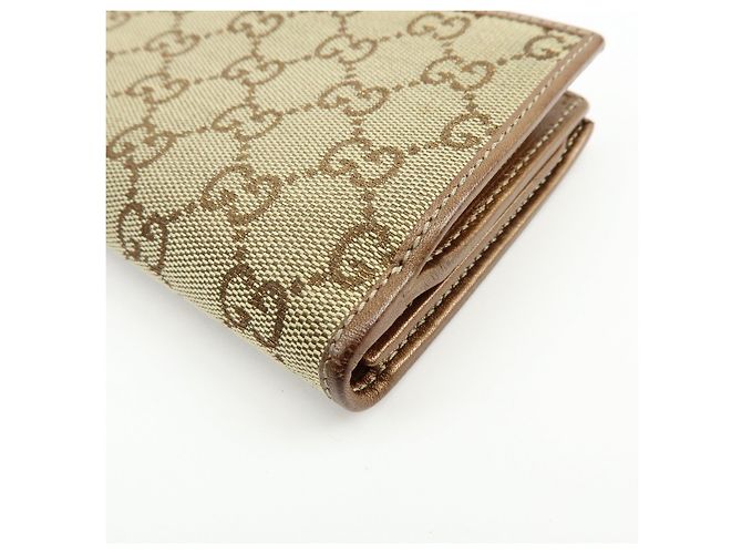 GUCCI Interlocking G GG Canvas Leder Long Wallet Light Brown - Ansicht 9