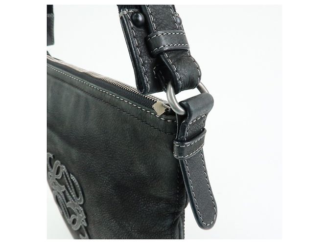 Borsa a tracolla LOEWE Anagram in pelle di vitello Nero - vista 15