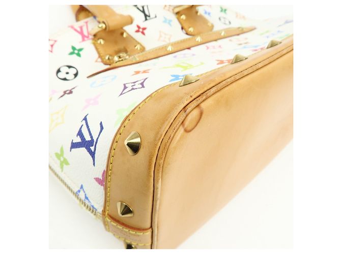 Borsa a mano Louis Vuitton Monogram Multicolor Alma PM Blanc M92647 - vista 11