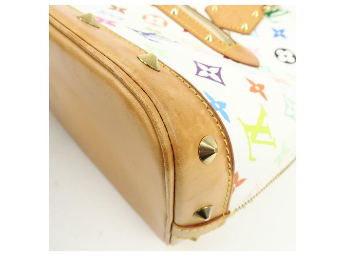 Borsa a mano Louis Vuitton Monogram Multicolor Alma PM Blanc M92647 - vista 12