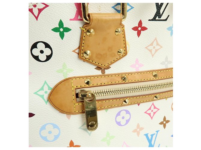 Borsa a mano Louis Vuitton Monogram Multicolor Alma PM Blanc M92647 - vista 19