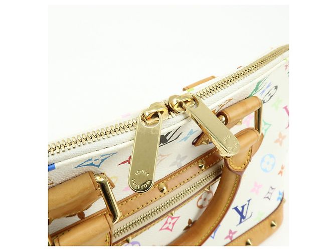 Borsa a mano Louis Vuitton Monogram Multicolor Alma PM Blanc M92647 - vista 20