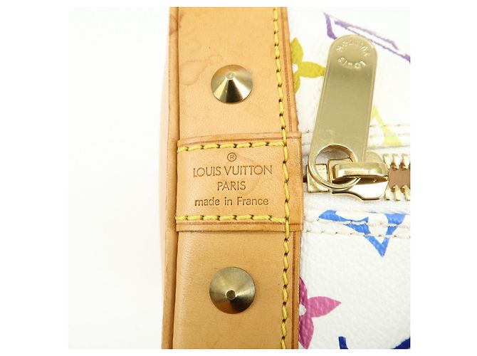 Borsa a mano Louis Vuitton Monogram Multicolor Alma PM Blanc M92647 - vista 23
