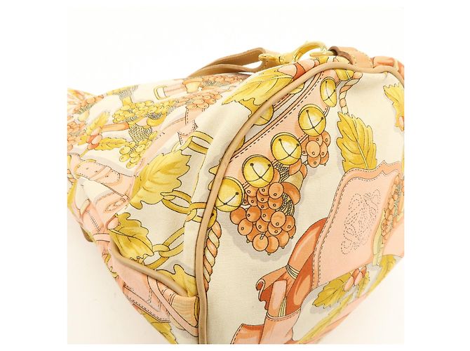 Borsa a spalla LOEWE Scarf Design in tela e pelle Beige Pink - vista 11