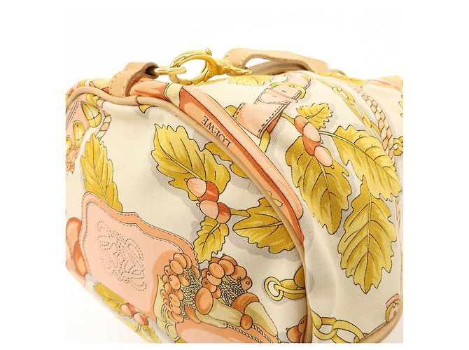 Borsa a spalla LOEWE Scarf Design in tela e pelle Beige Pink - vista 12