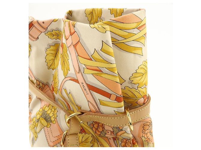 Borsa a spalla LOEWE Scarf Design in tela e pelle Beige Pink - vista 16