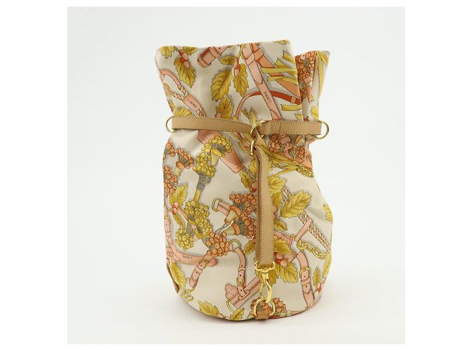 Borsa a spalla LOEWE Scarf Design in tela e pelle Beige Pink - vista 2