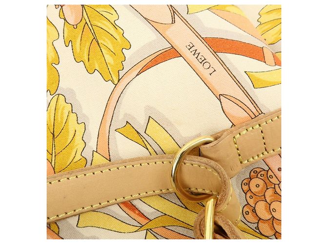 Borsa a spalla LOEWE Scarf Design in tela e pelle Beige Pink - vista 20