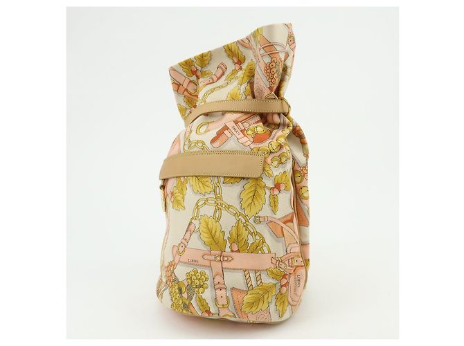 Borsa a spalla LOEWE Scarf Design in tela e pelle Beige Pink - vista 3