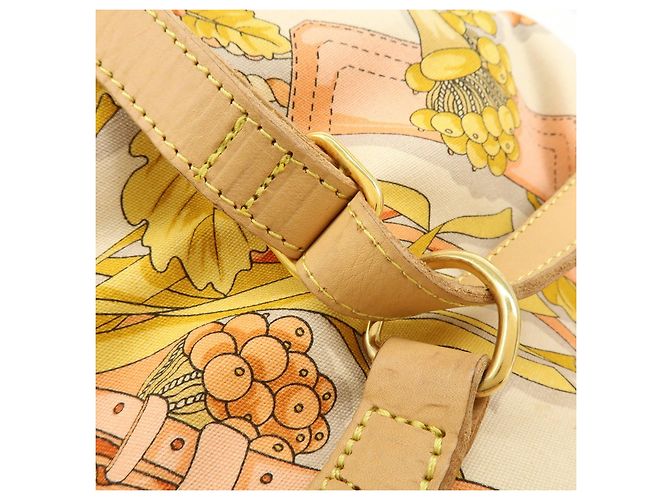Borsa a spalla LOEWE Scarf Design in tela e pelle Beige Pink - vista 7