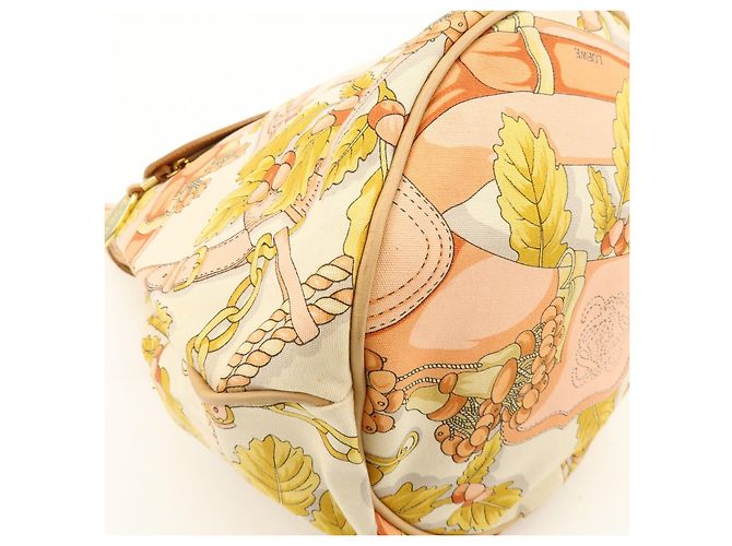 Borsa a spalla LOEWE Scarf Design in tela e pelle Beige Pink - vista 9