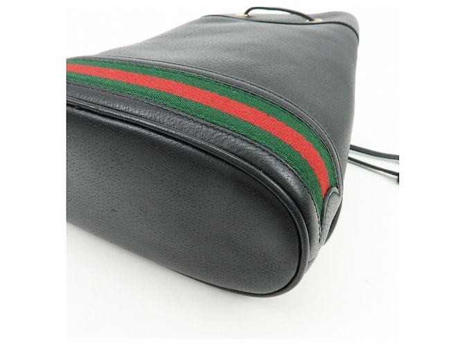 GUCCI Ophidia Sherry GG Marmont Borsa a Secchiello 2way Small Nero 610846 - vista 11