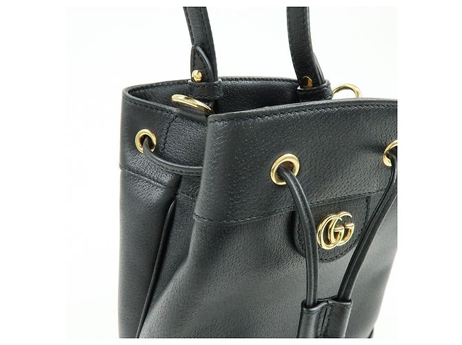 GUCCI Ophidia Sherry GG Marmont Borsa a Secchiello 2way Small Nero 610846 - vista 12