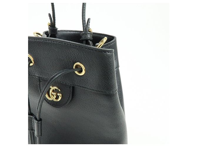 GUCCI Ophidia Sherry GG Marmont Borsa a Secchiello 2way Small Nero 610846 - vista 13