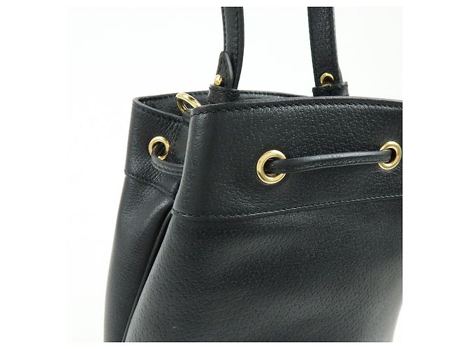 GUCCI Ophidia Sherry GG Marmont Borsa a Secchiello 2way Small Nero 610846 - vista 14