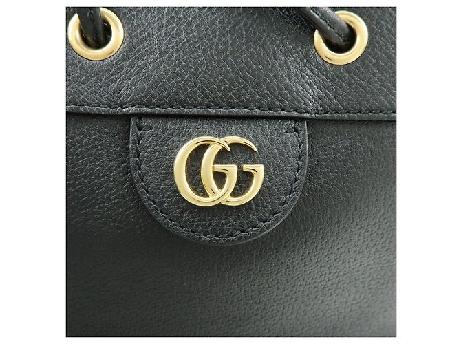 GUCCI Ophidia Sherry GG Marmont Borsa a Secchiello 2way Small Nero 610846 - vista 16