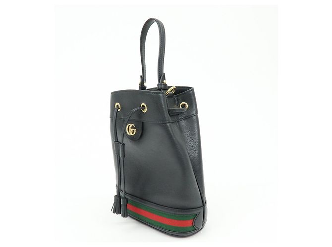 GUCCI Ophidia Sherry GG Marmont Borsa a Secchiello 2way Small Nero 610846 - vista 3