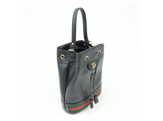 GUCCI Ophidia Sherry GG Marmont Borsa a Secchiello 2way Small Nero 610846 - vista 4
