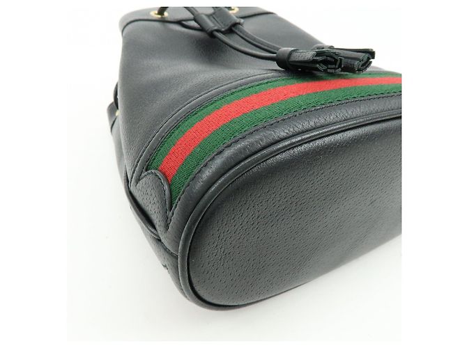 GUCCI Ophidia Sherry GG Marmont Borsa a Secchiello 2way Small Nero 610846 - vista 8