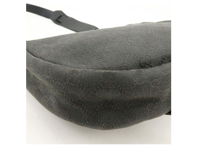 Borsa a tracolla GUCCI Crest GG Canvas Leather Grey Black 223680 - vista 10