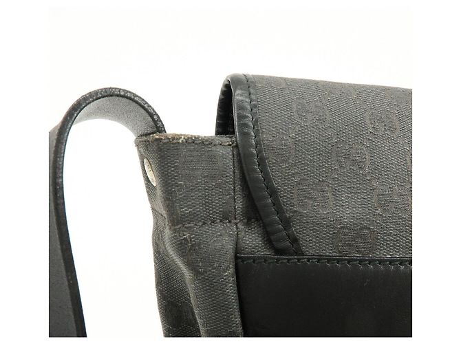 Borsa a tracolla GUCCI Crest GG Canvas Leather Grey Black 223680 - vista 12