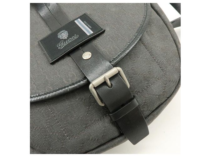 Borsa a tracolla GUCCI Crest GG Canvas Leather Grey Black 223680 - vista 15