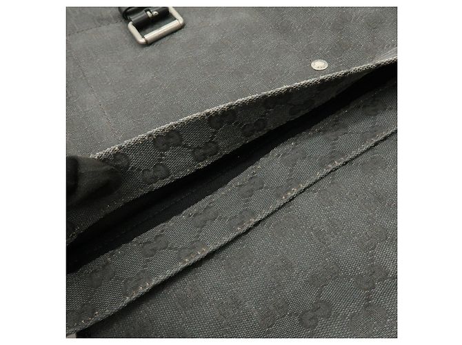 Borsa a tracolla GUCCI Crest GG Canvas Leather Grey Black 223680 - vista 19