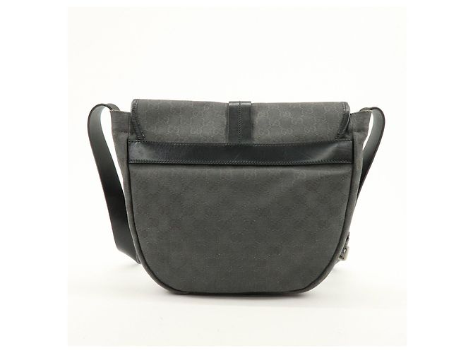 Borsa a tracolla GUCCI Crest GG Canvas Leather Grey Black 223680 - vista 2