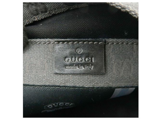 Borsa a tracolla GUCCI Crest GG Canvas Leather Grey Black 223680 - vista 23