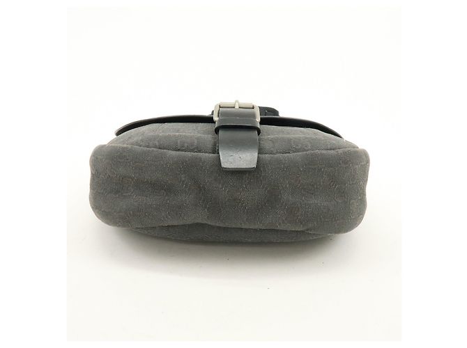 Borsa a tracolla GUCCI Crest GG Canvas Leather Grey Black 223680 - vista 5