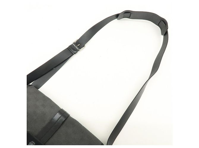Borsa a tracolla GUCCI Crest GG Canvas Leather Grey Black 223680 - vista 6
