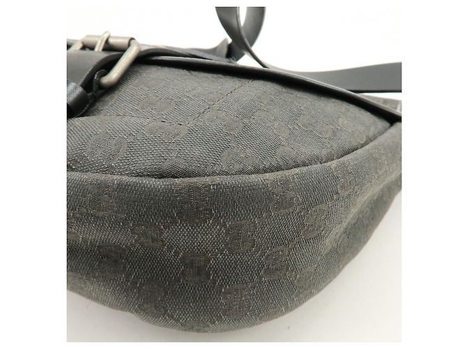 Borsa a tracolla GUCCI Crest GG Canvas Leather Grey Black 223680 - vista 9