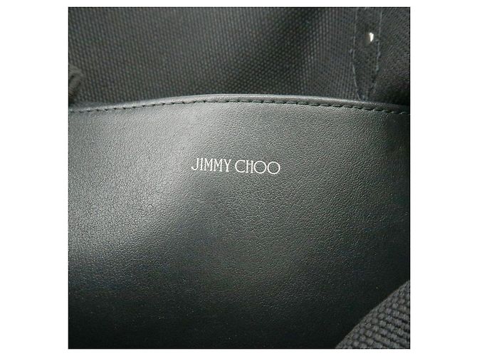 Borsa a tracolla e tote in pelle e tela logo JIMMY CHOO Nero - vista 23
