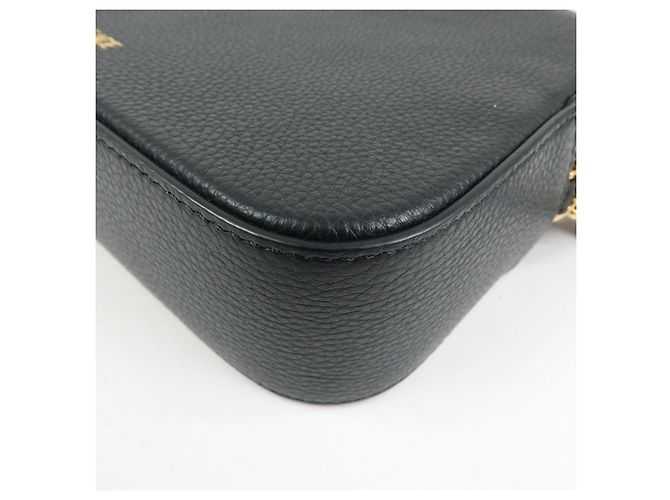 Borsa a tracolla in pelle VERSACE Virtus Nero Beige - vista 11