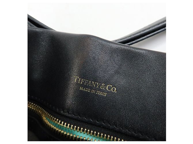 Borsa a spalla e a tracolla in pelle Logo Tiffany & Co Nero - vista 24