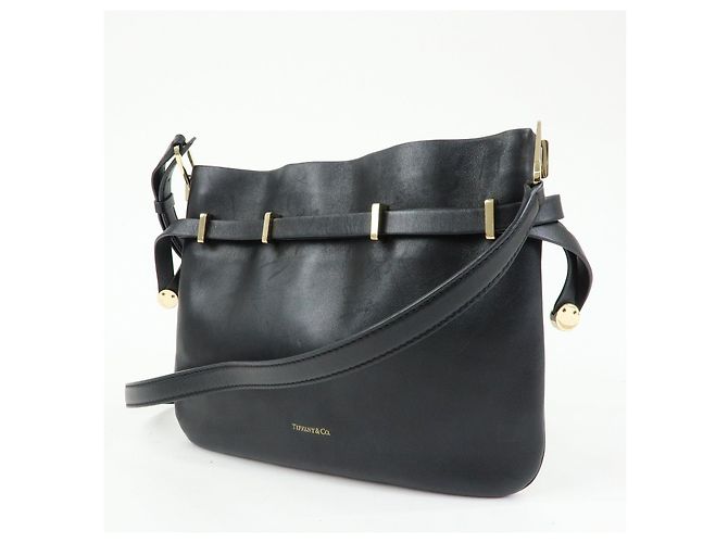 Borsa a spalla e a tracolla in pelle Logo Tiffany & Co Nero - vista 3