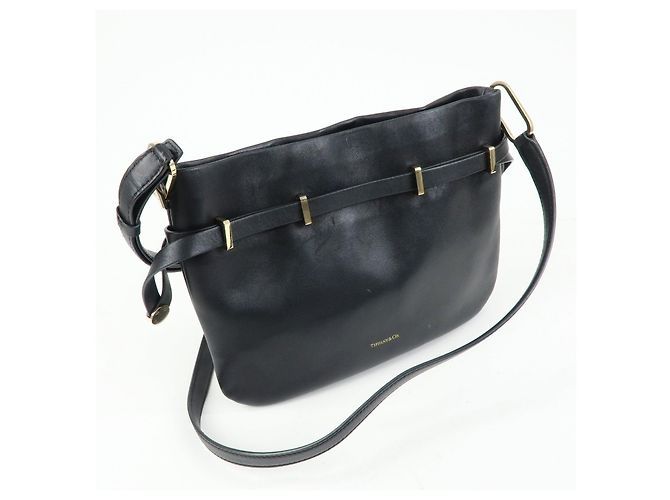 Borsa a spalla e a tracolla in pelle Logo Tiffany & Co Nero - vista 4
