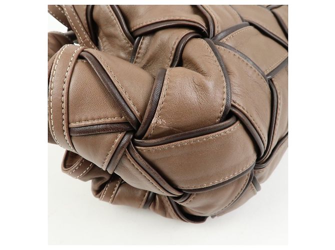 Borsa tote LOEWE Anagram in pelle nappa Aire marrone - vista 13